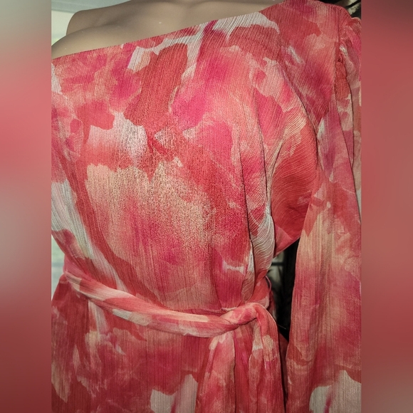 Gianni Bini Vibrant Pink One-Shoulder Dress - Picture 9 of 15